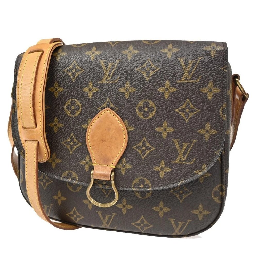 LOUIS VUITTON Saint Cloud GM Shoulder Bag Monogram Leather Brown M51242 76CA265